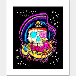 Skeleton Tattoo Pirate Posters and Art